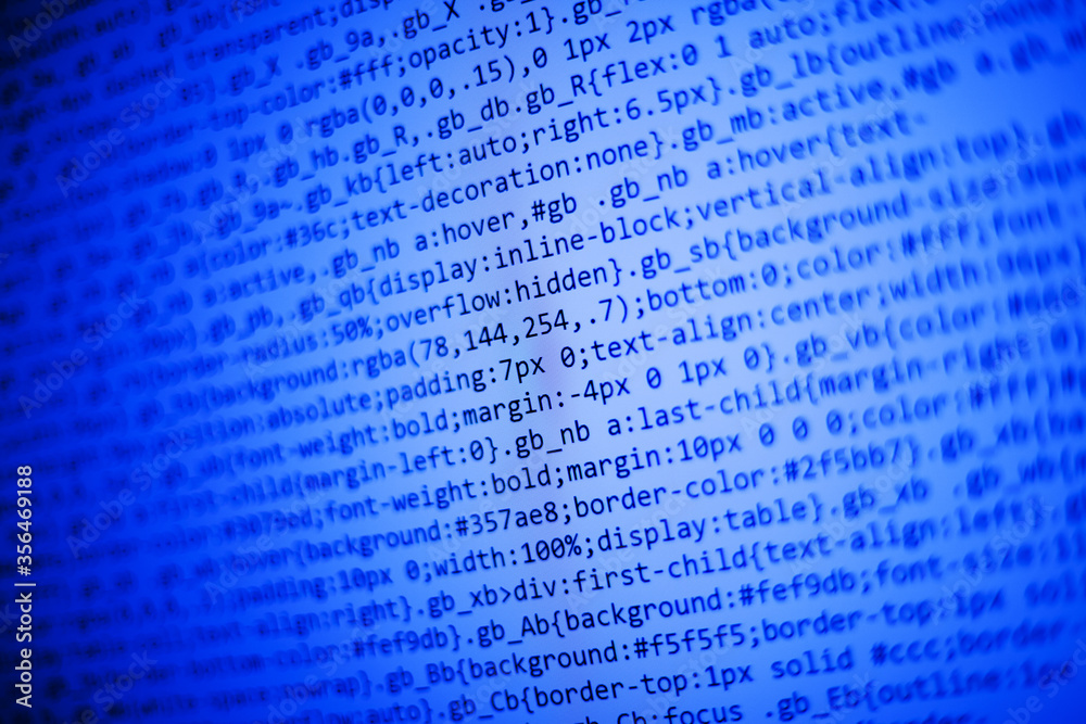 Poster program code on a monitor