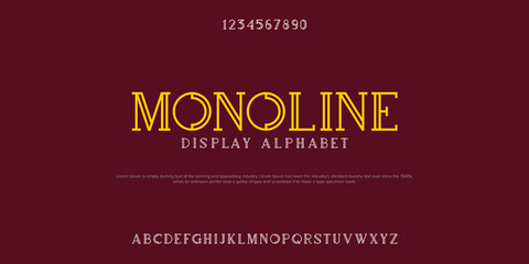 Modern minimal abstract line alphabet fonts. Typography creative font. vector illustration