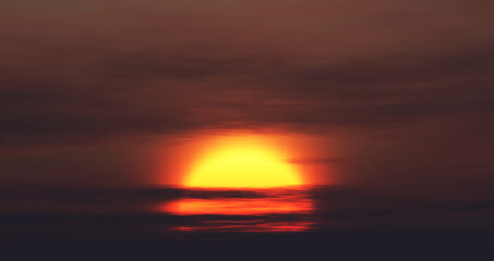 Fototapeta na wymiar big large sun sunrise sunset