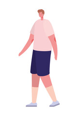 Avatar man cartoon with sportswear design, Boy male person people human social media and portrait theme Vector illustration