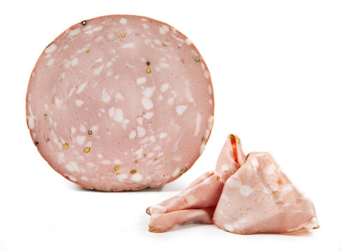 Mortadella Bologna Isolated On White