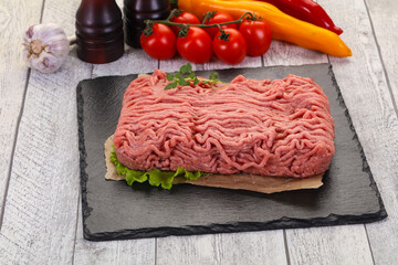 Raw turkey minced meat