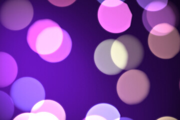 Abstract bokeh illustration. Blurred Glitter lights  texture background. 
