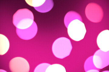 Abstract bokeh illustration. Blurred Glitter lights  texture background. 