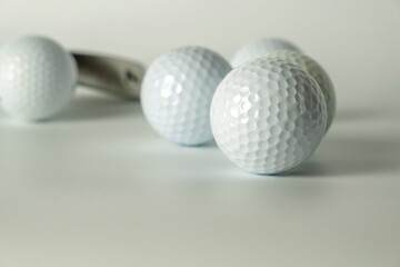 golf ball on white background.