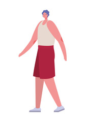 Avatar man cartoon with sportswear design, Boy male person people human social media and portrait theme Vector illustration