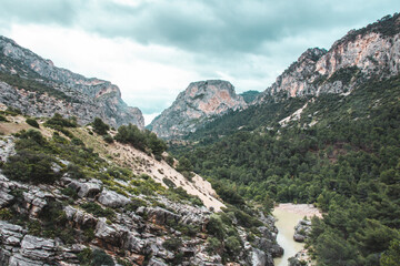 Fototapeta na wymiar View from Caminito del Rey in Andalusia Spain