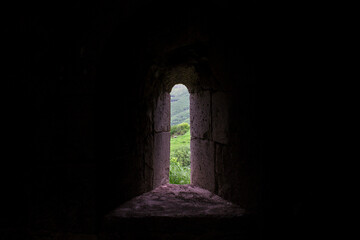 View from the window of the dark monastic