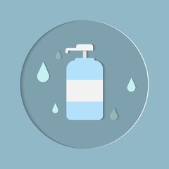 Liquid soap flat vector icon. gel icon isolated sign symbol vector illustration.   Vector illustration