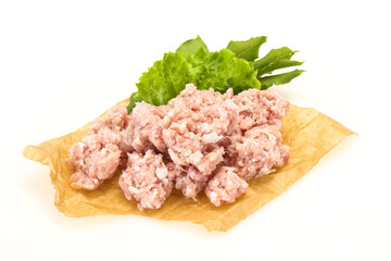 Homemade pork minced meat for cooking