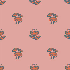 folklore flowers seamless pattern