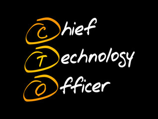 CTO - Chief Technology Officer acronym, business concept background