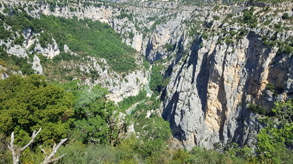 Verdon Natural Regional Park in France, the grandiose landscape and mysterious canyon Gorges du Verdon, mountain and forest