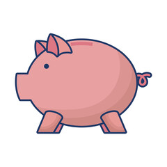 piggy savings money isolated icon
