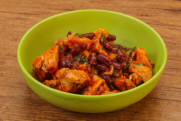 Roasted Chicken breast with bean