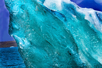 Blue Large Iceberg Jokulsarlon Glacier Lagoon Iceland