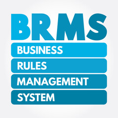 BRMS - Business Rules Management System acronym, concept background