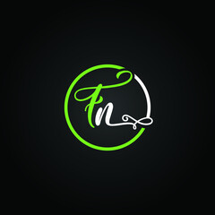 Initial Letter FN Logo Design Vector Template. Creative Linked Alphabetical FN Logo Vector