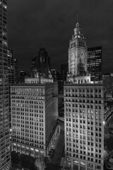 Downtown Chicago in Black and white