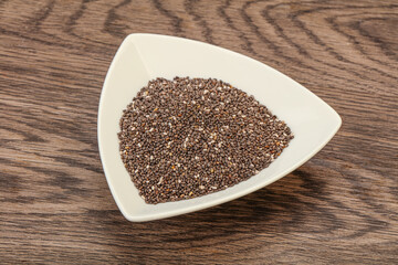 Seasoning chia seeds in the bowl