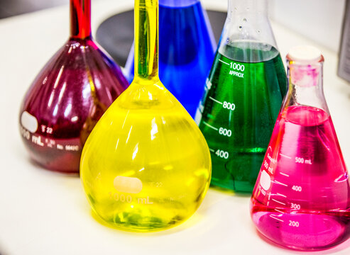 Bioscience research in a laboratory