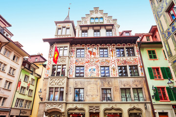 Fototapeta premium Hirschenplatz main square in Lucerne