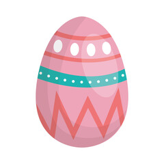 happy easter egg painted with