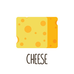 Cheese vector. Cheese on white background. symbol. 