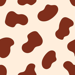 Cartoon texture of cow skin. Flat vector illustration.