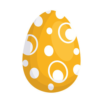 happy easter egg painted with