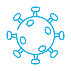 covid19 virus particle line style