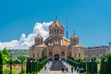 Orthodox church of St. Gregory the Illuminator in the center of Yerevan, Armenia