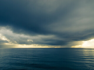 storm clouds over the sea
