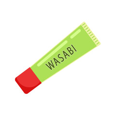 Wasabi tube vector. Wasabi tube on white background.