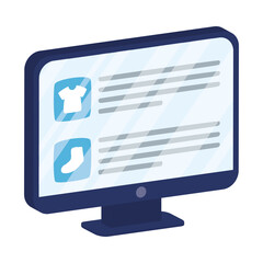 business online ecommerce in desktop with clothes