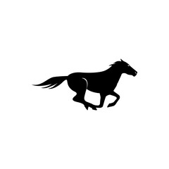 Fototapeta na wymiar black horse logo