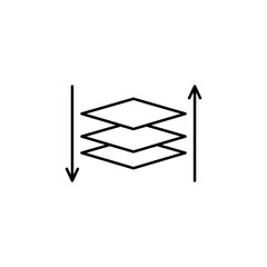 layers line icon. Signs and symbols can be used for web, logo, mobile app, UI, UX
