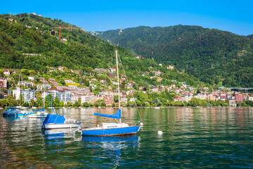 Fototapeta na wymiar Montreux town on Lake Geneva