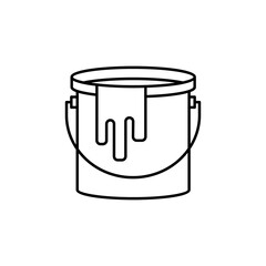 paint bucket line icon. Signs and symbols can be used for web, logo, mobile app, UI, UX