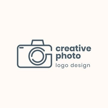 camera creative logo vector image