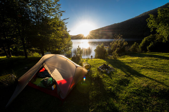 Camping At The Chilean Lake District, Pucon, Chile