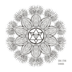 The Soul Star Chakra symbol vector illustration. For logo yoga healing