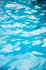 Fototapeta na wymiar Water in the pool, blue water swimming, water texture background.