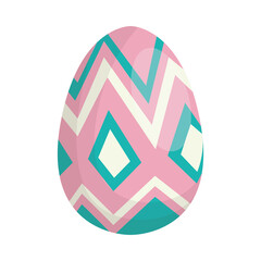 happy easter egg painted with