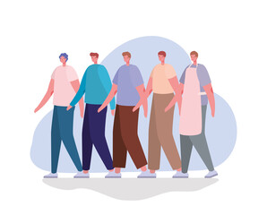 Men avatars with casual cloth design, Man boy male person and people theme Vector illustration
