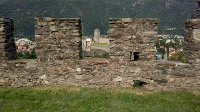 Castelgrande, Medieval castle, dating from 13th century in Southern switzerland