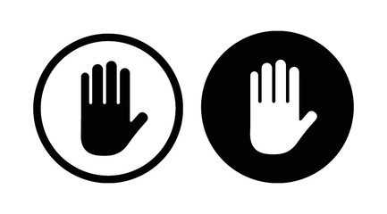 hand icon stop icon