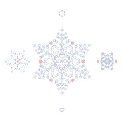 Fototapeta premium snowflake ornament - isolated vector graphic