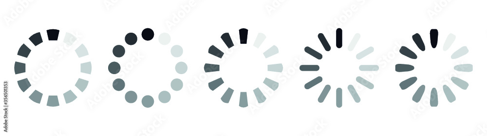 Aufkleber set of loading icons