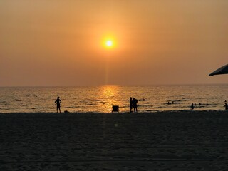 sunset on the beach